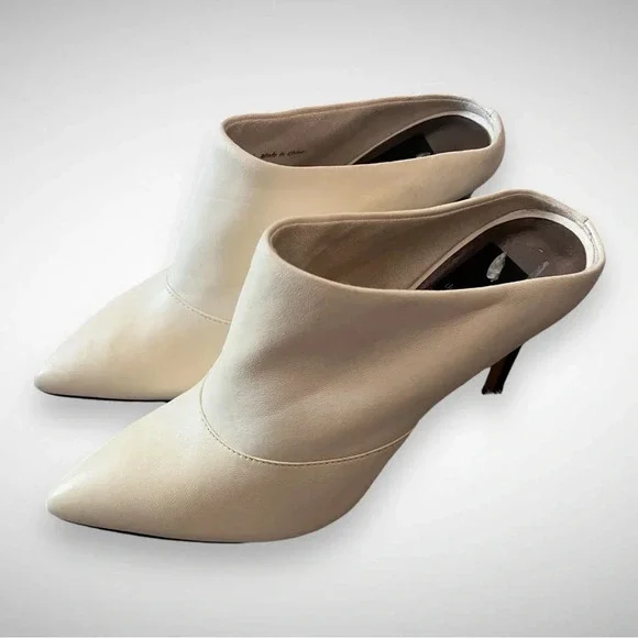 DOLCE VITA Women's White Cinda High-Heeled Leather Mules Size 6 | EUC - Picture 6 of 10